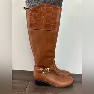 Marc Fisher | Tall Riding Boots | 8 | Gold Buckle